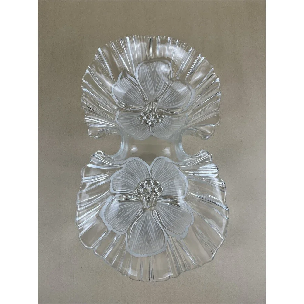 Mikasa Frosted Crystal Glass‎ Hibiscus 13